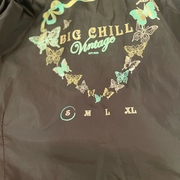 💜 5 for $25 or 3 for $18 Big chill black distressed faux leather motto j… - Picture 8 of 10